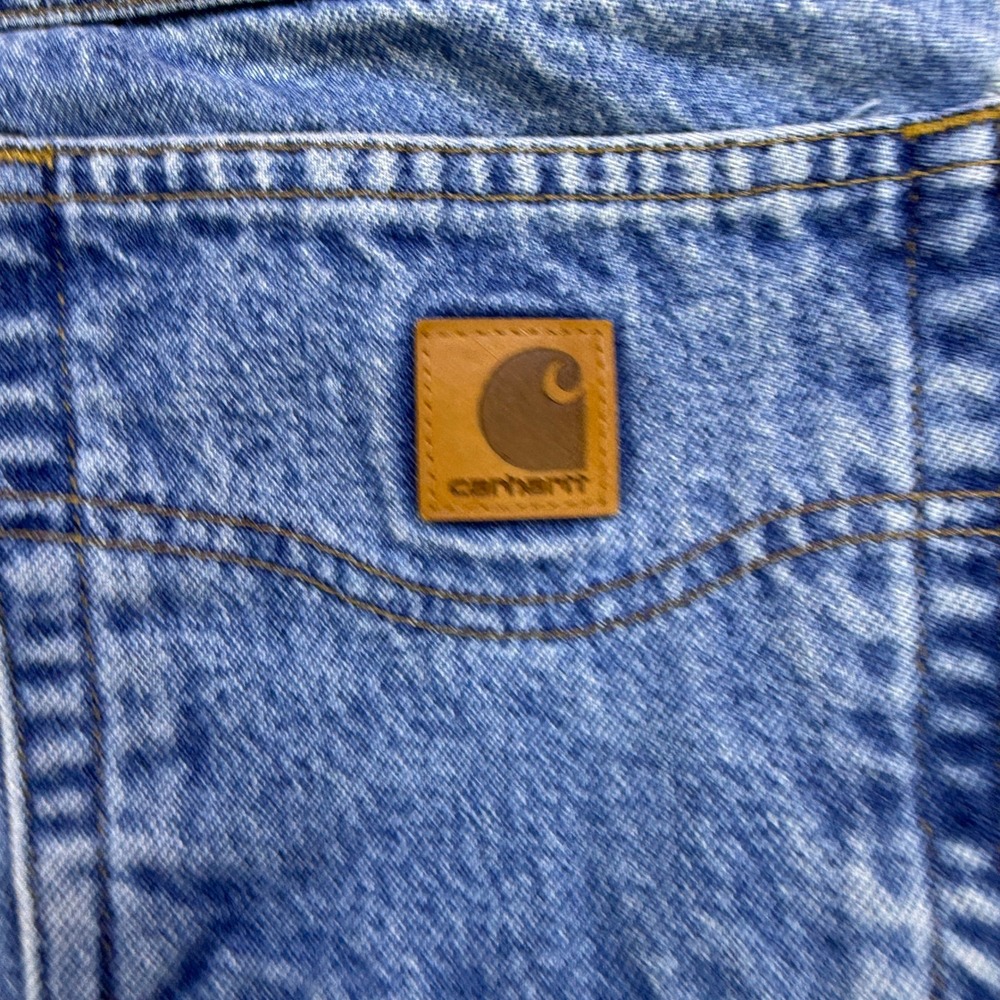 Carhartt B17-DST Jeans Mens 34x32 Blue Relaxed Fit‎ Workwear - Picture 3 of 5